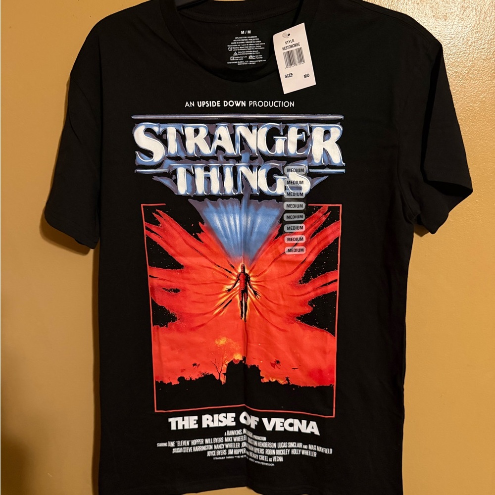 Stranger Things Black Graphic T-Shirt